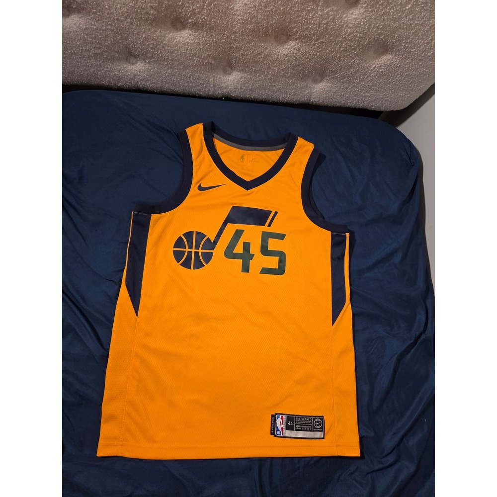 Nike Utah Jazz Donovan Mitchell 45 Swingman Jersey Yellow Mens Medium 44 NBA